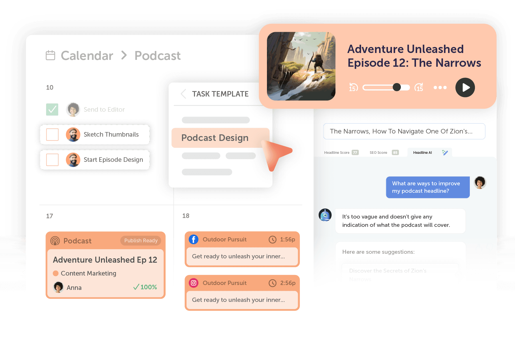 Podcast use case in Marketing Calendar