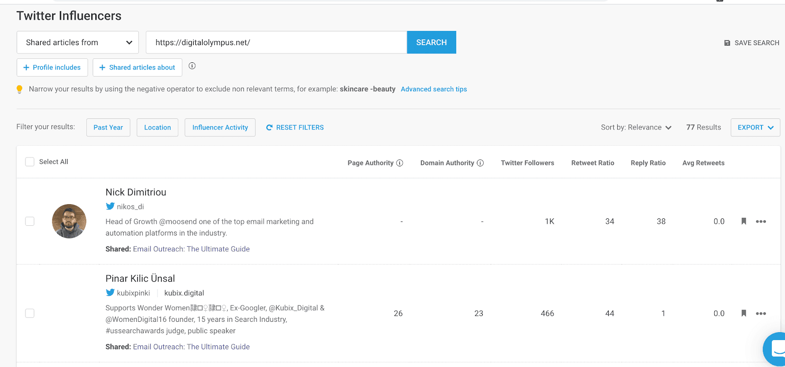 Using BuzzSumo to check which sites are referring to your domain
