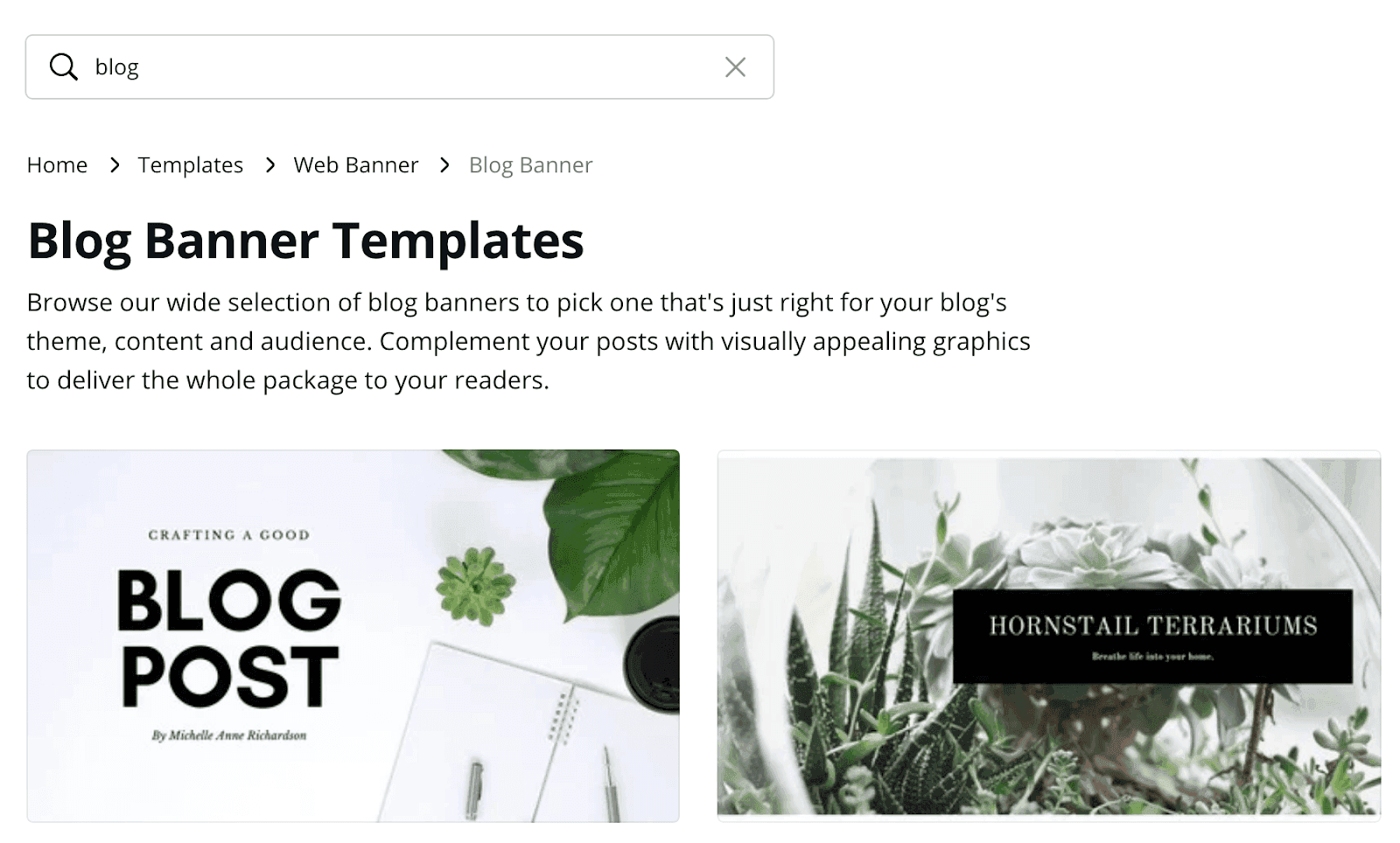Pre-Made Blog Banner Templates in Canva