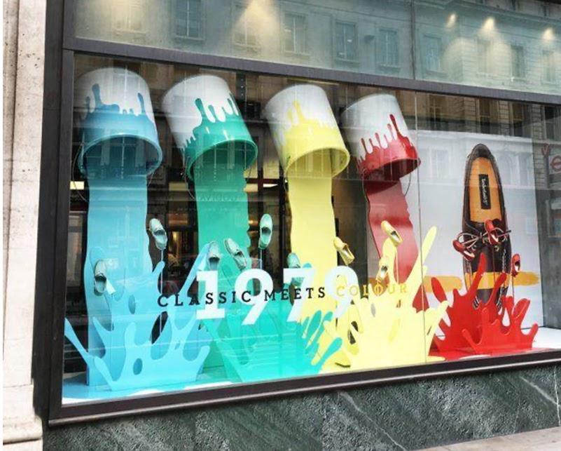 Display window example in-person retail marketing idea