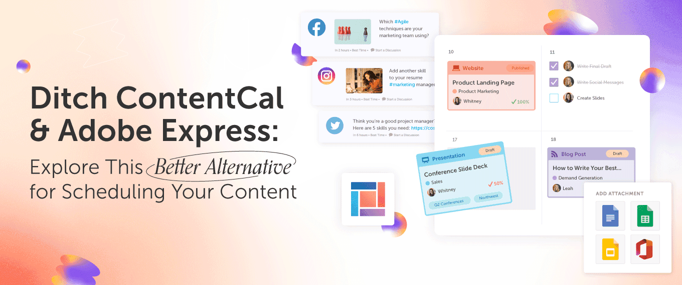 Cover Image for Ditch ContentCal & Adobe Express: Explore This Better Alternative for Scheduling Your Content