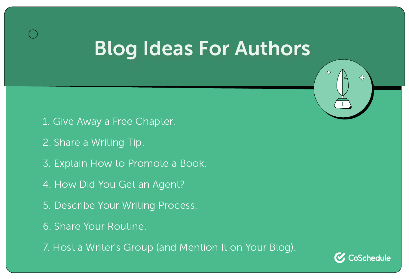 Blog ideas for authors.