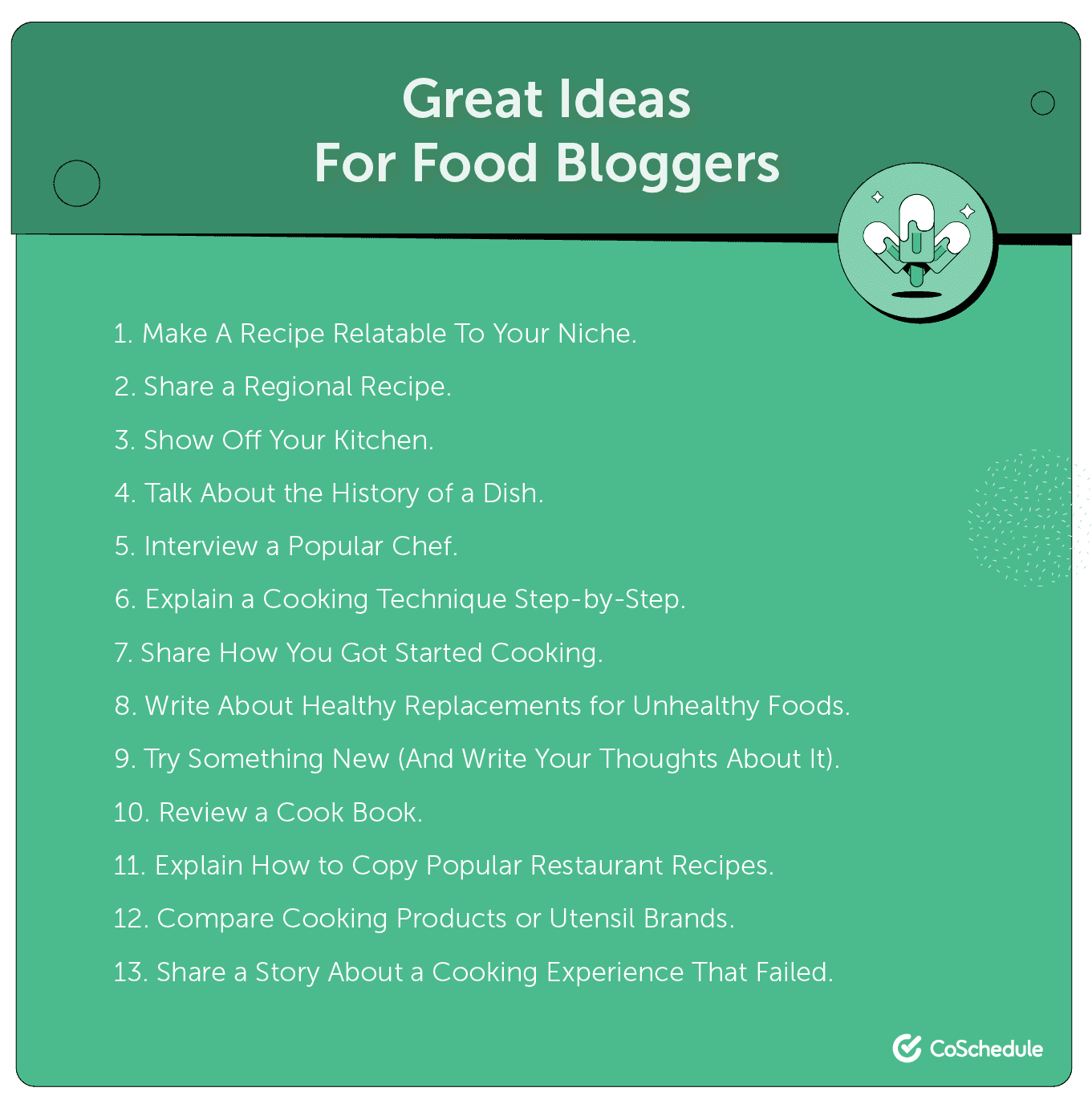 Ideas for food blogging.