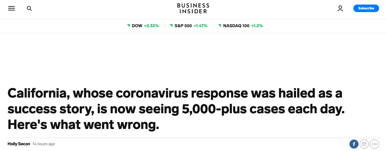 Business Insider headline... "what went wrong?" example