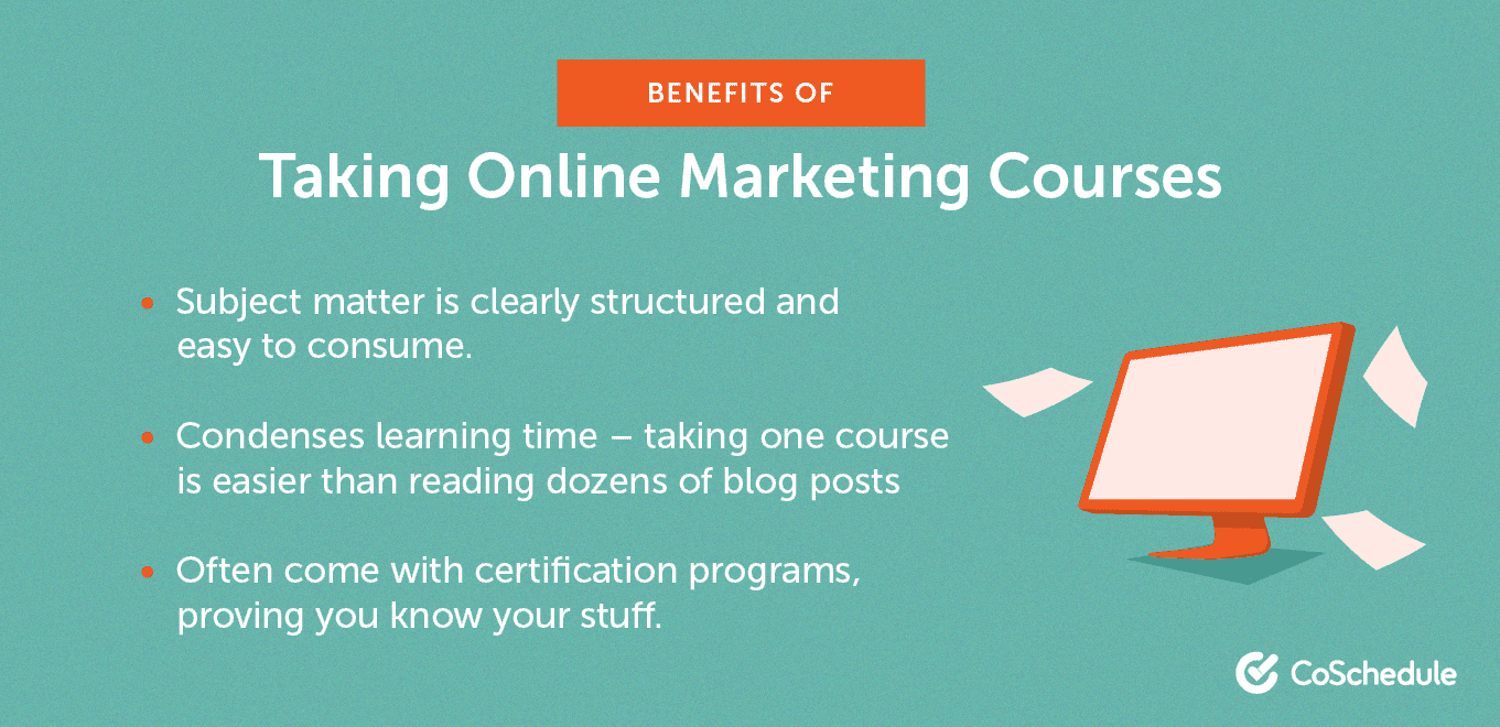 Benefits of taking online marketing courses.
