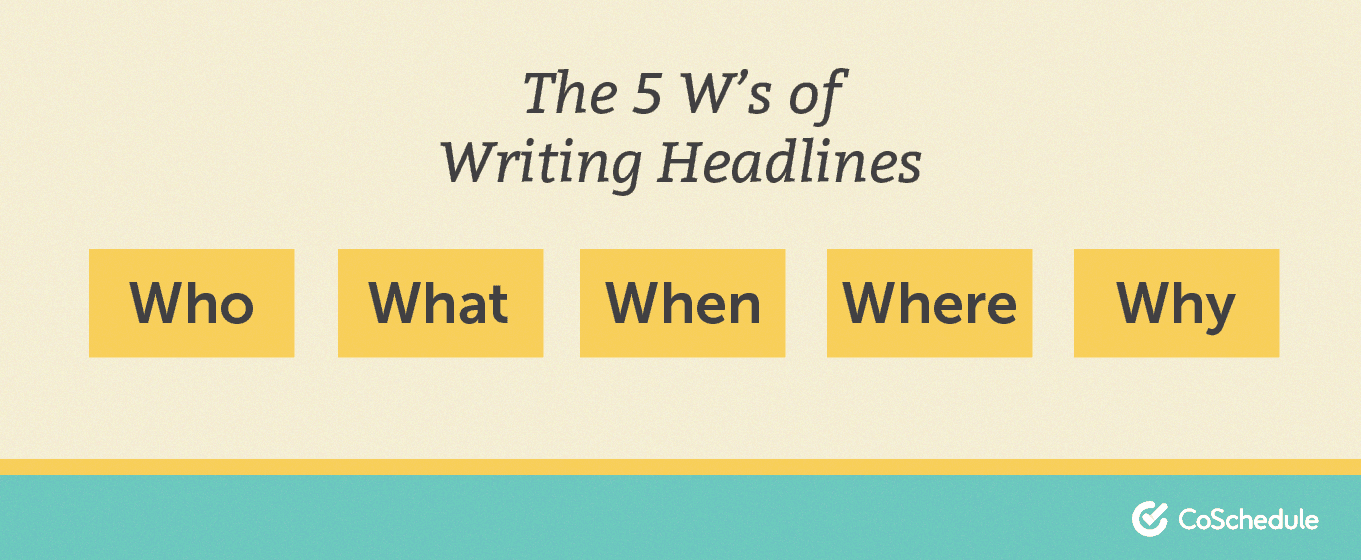 The 5 Ws of writing headlines