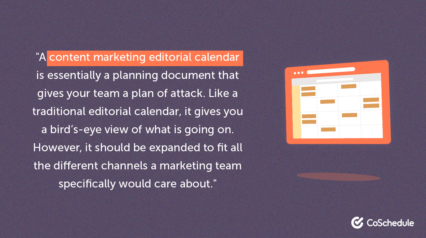 Content marketing editorial calendar quote