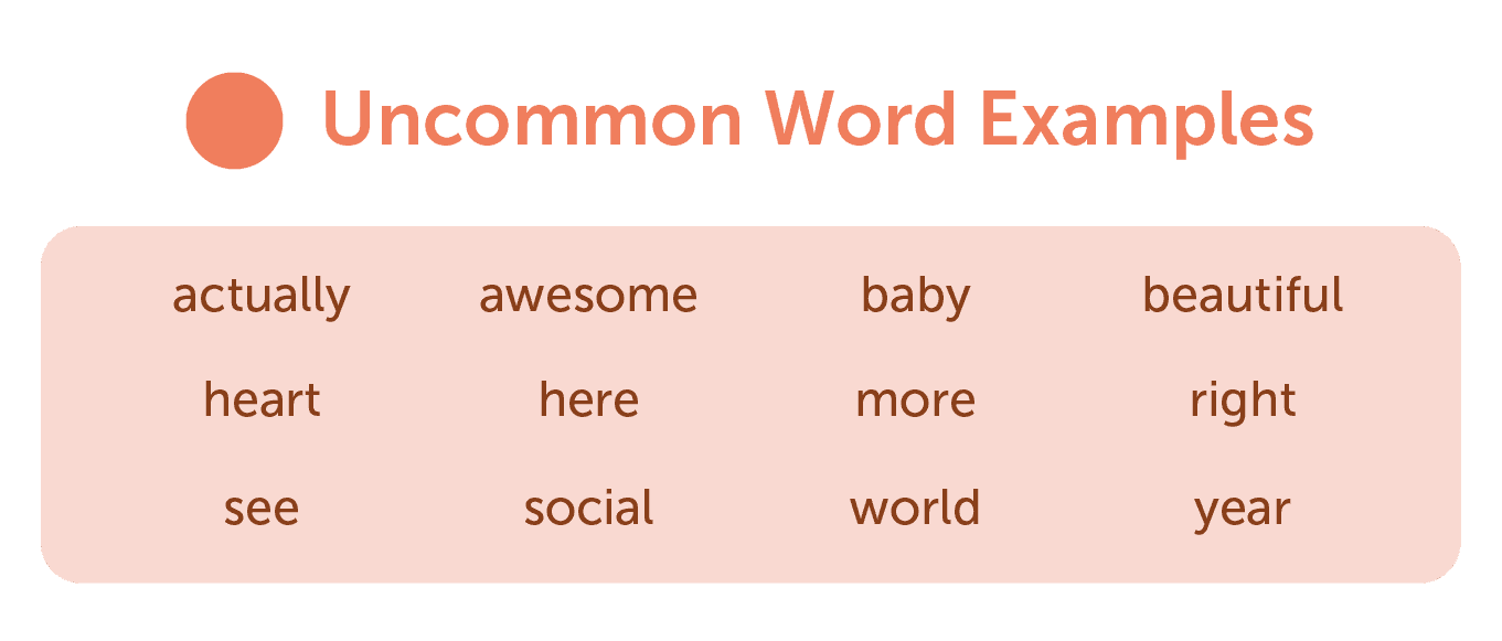 Uncommon word examples