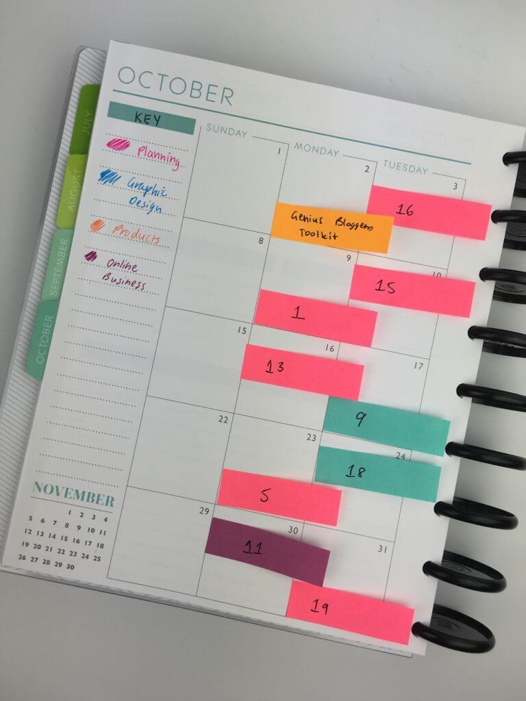 Notebook style day-planner
