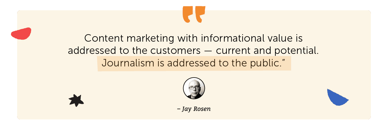 Jay Rosen quote about journalism