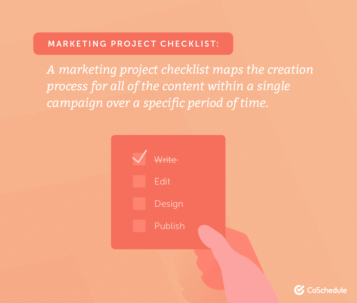 What is a marketing project checklist?