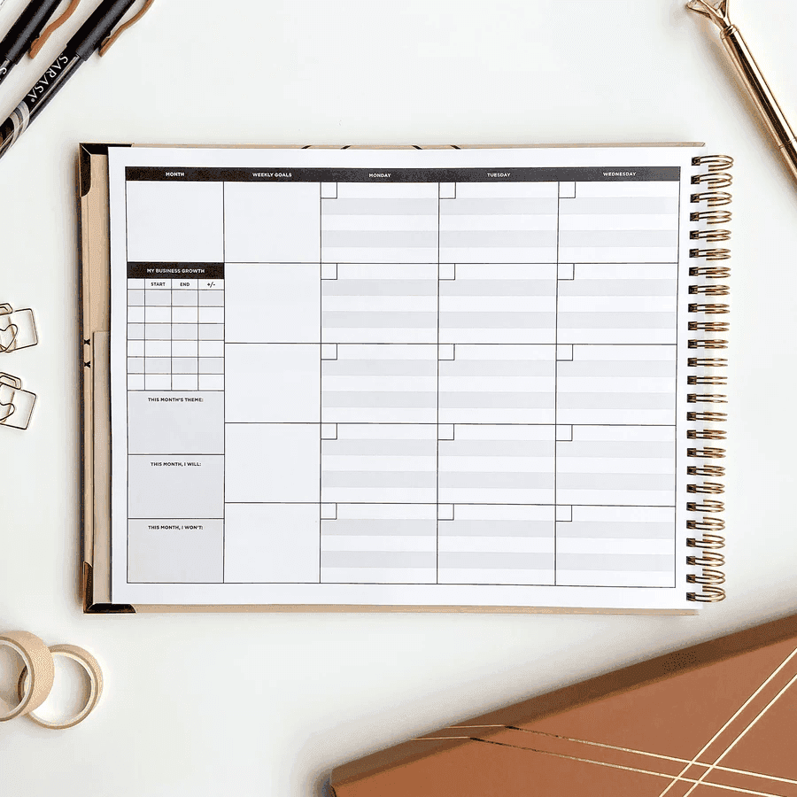 Notebook-style marketing planning