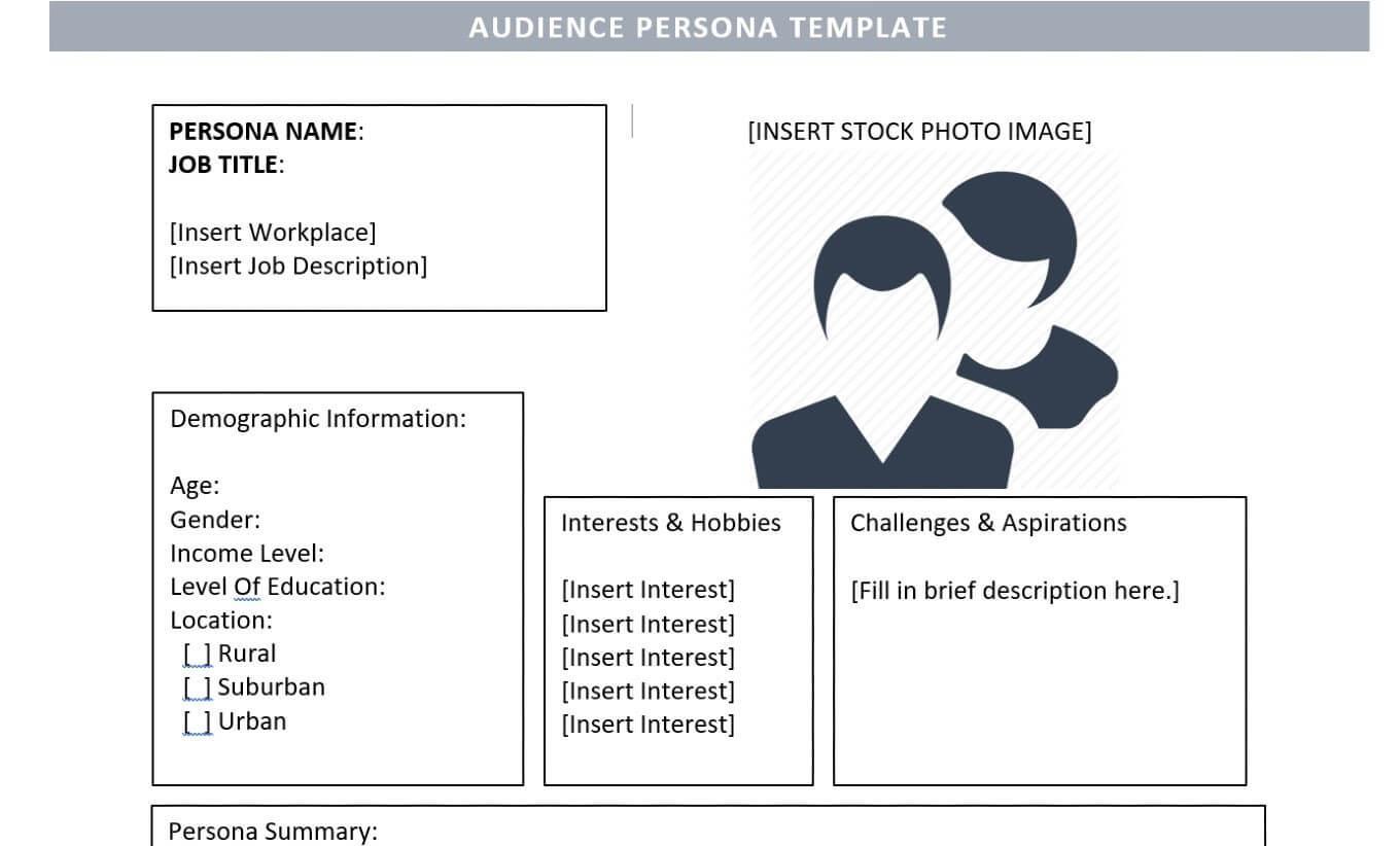 Audience persona template
