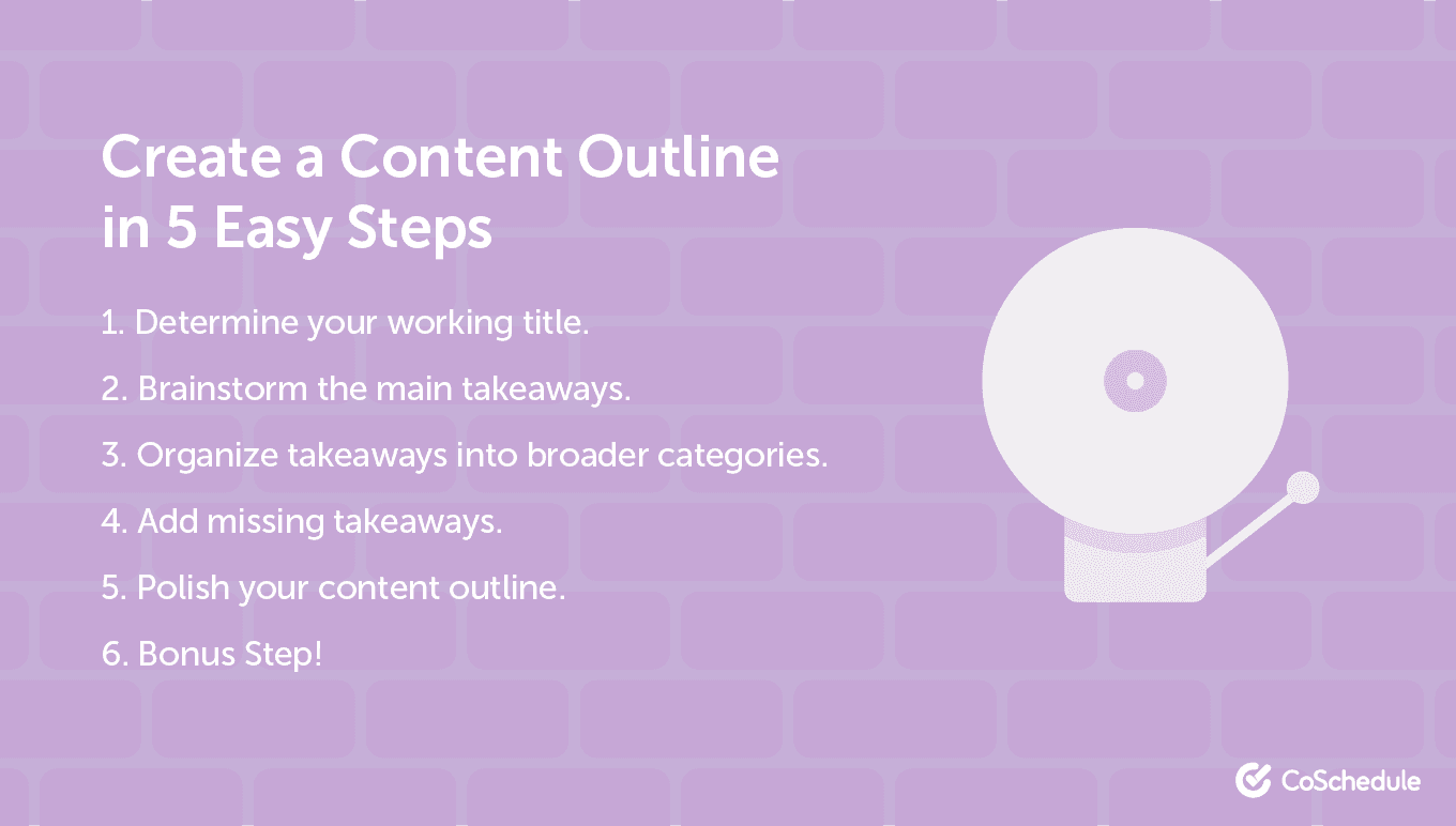 5 content outline steps