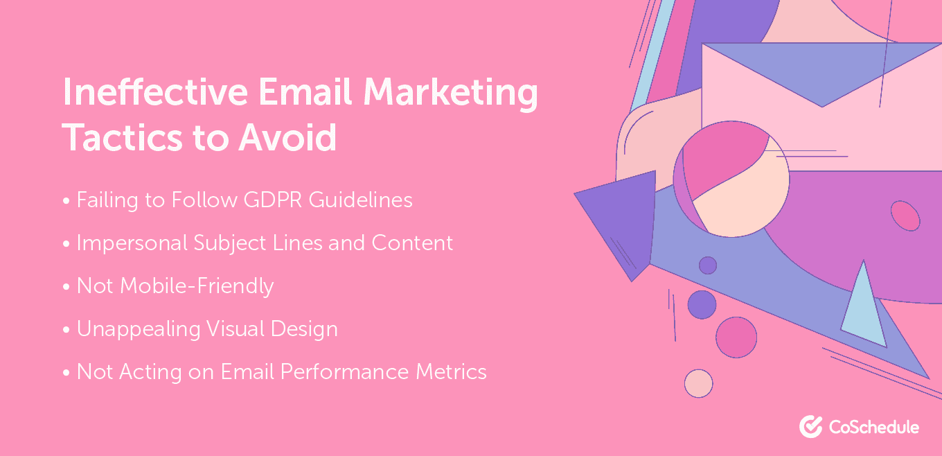 Email marketing tactics to avoid