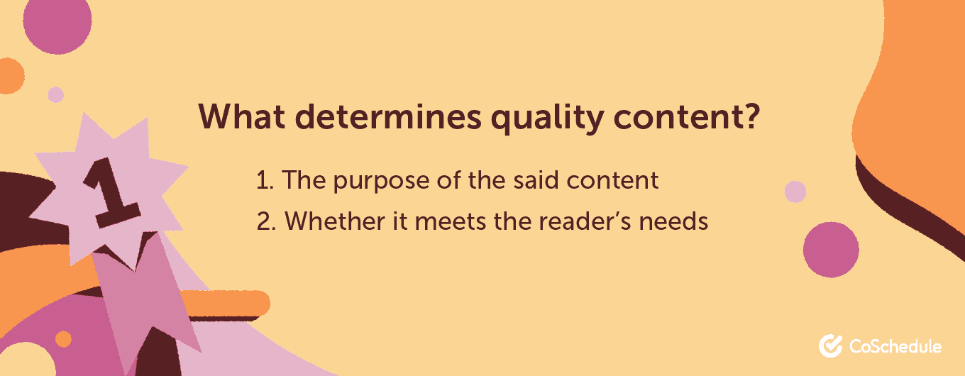 What determines quality content