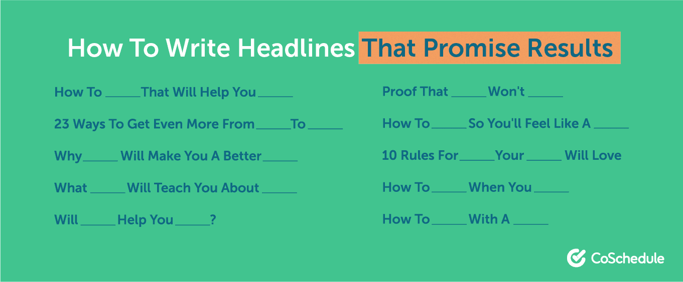 How to write headlines that promise results