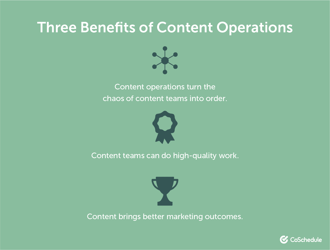 Three benefits to content operations