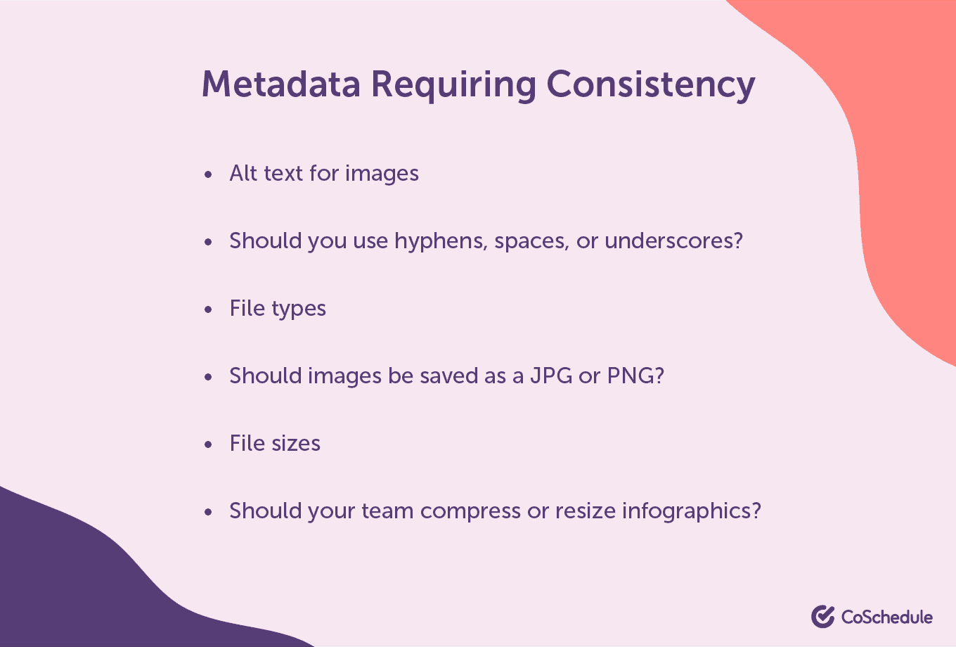 Metadata that requires consistency