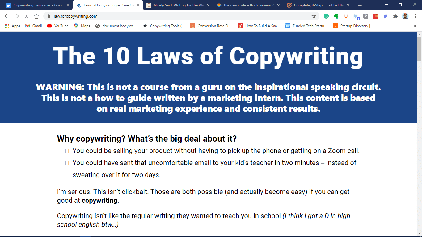 10 Laws of Copywriting
