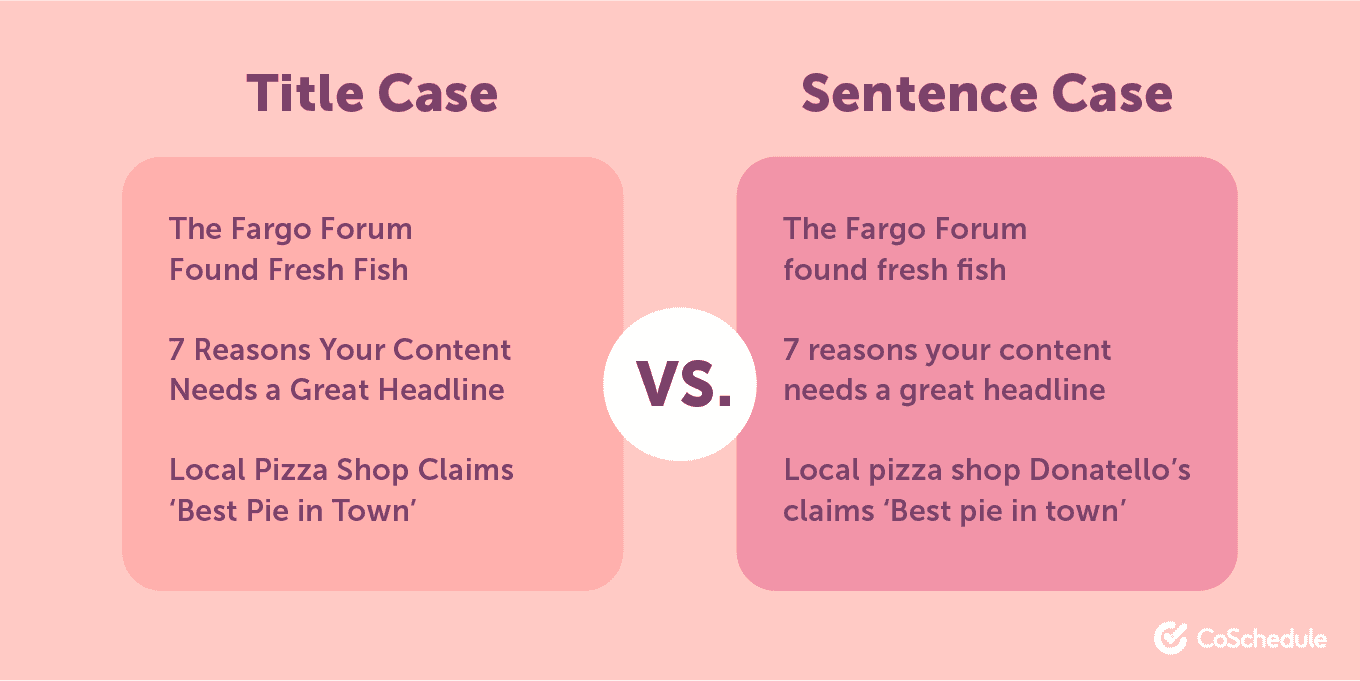 Title Case vs Sentence case