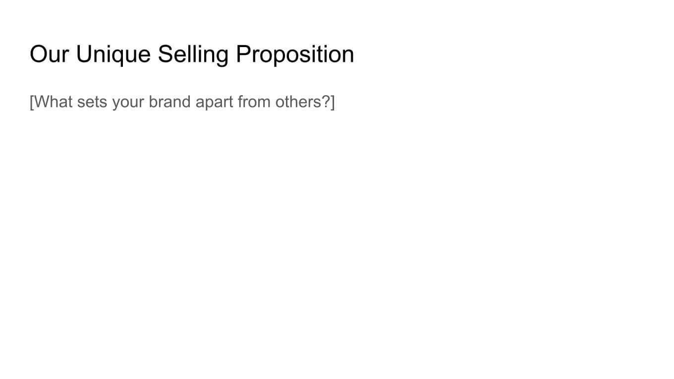 Unique selling proposition (USP)