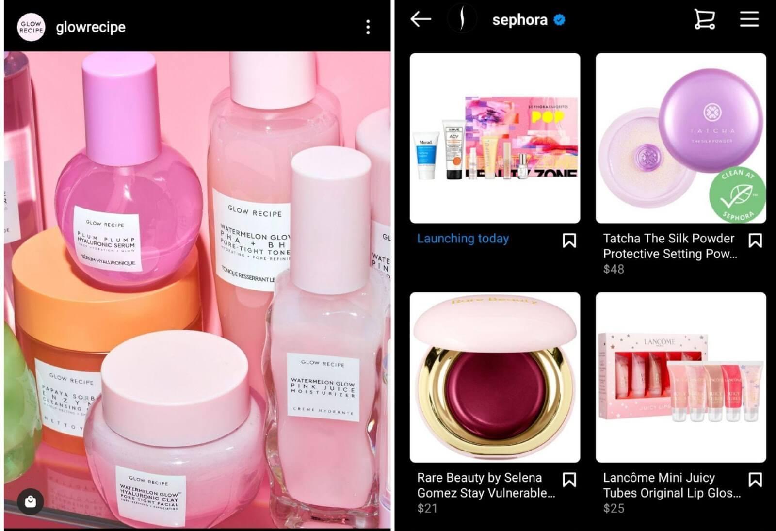Instagram shopping examples