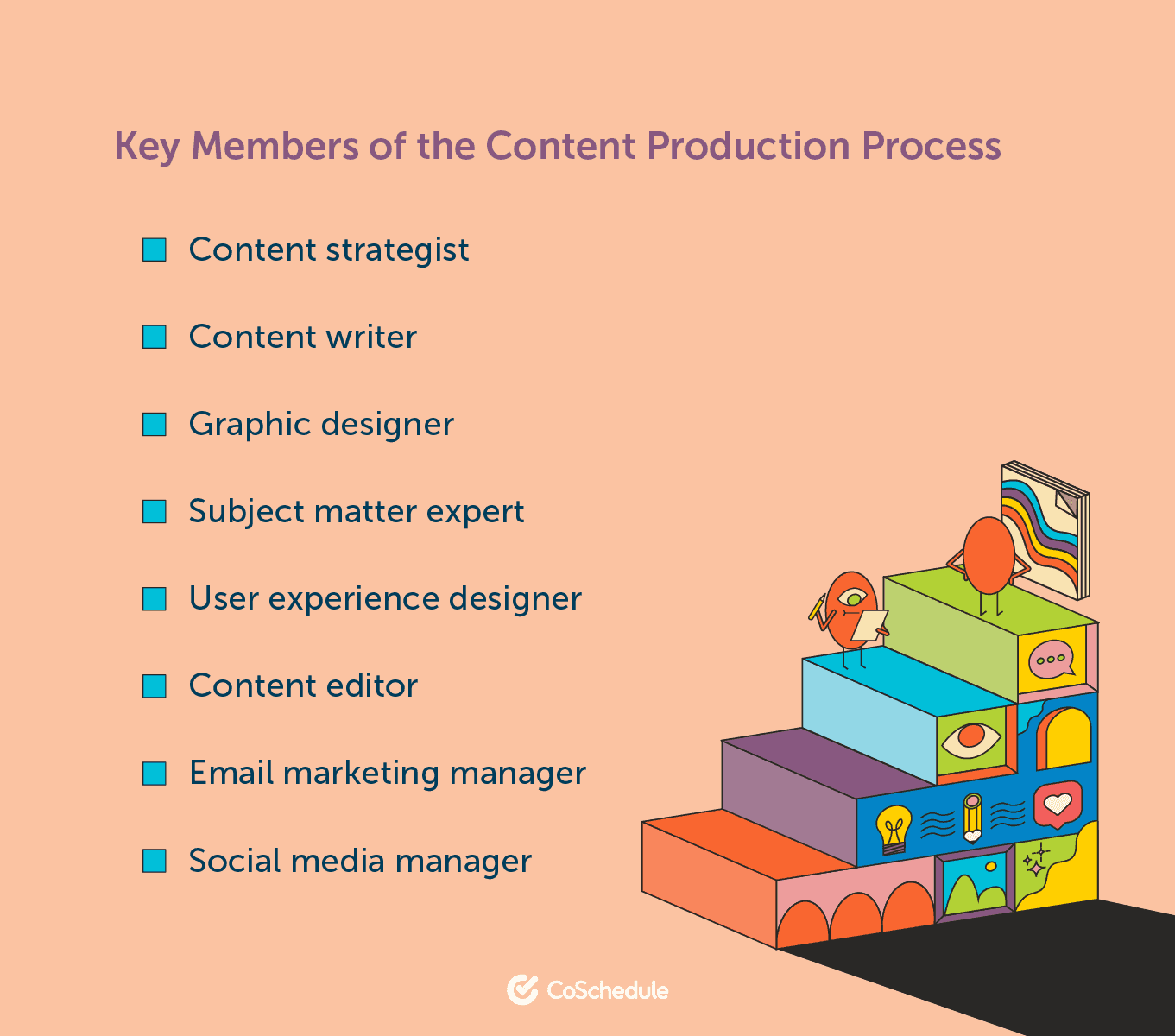 Key members of the content production process