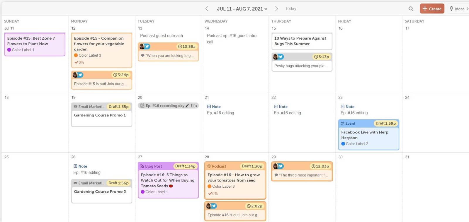 CoSchedule marketing calendar planning
