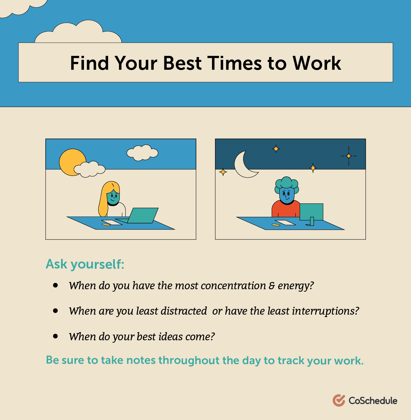 Find your best times to work