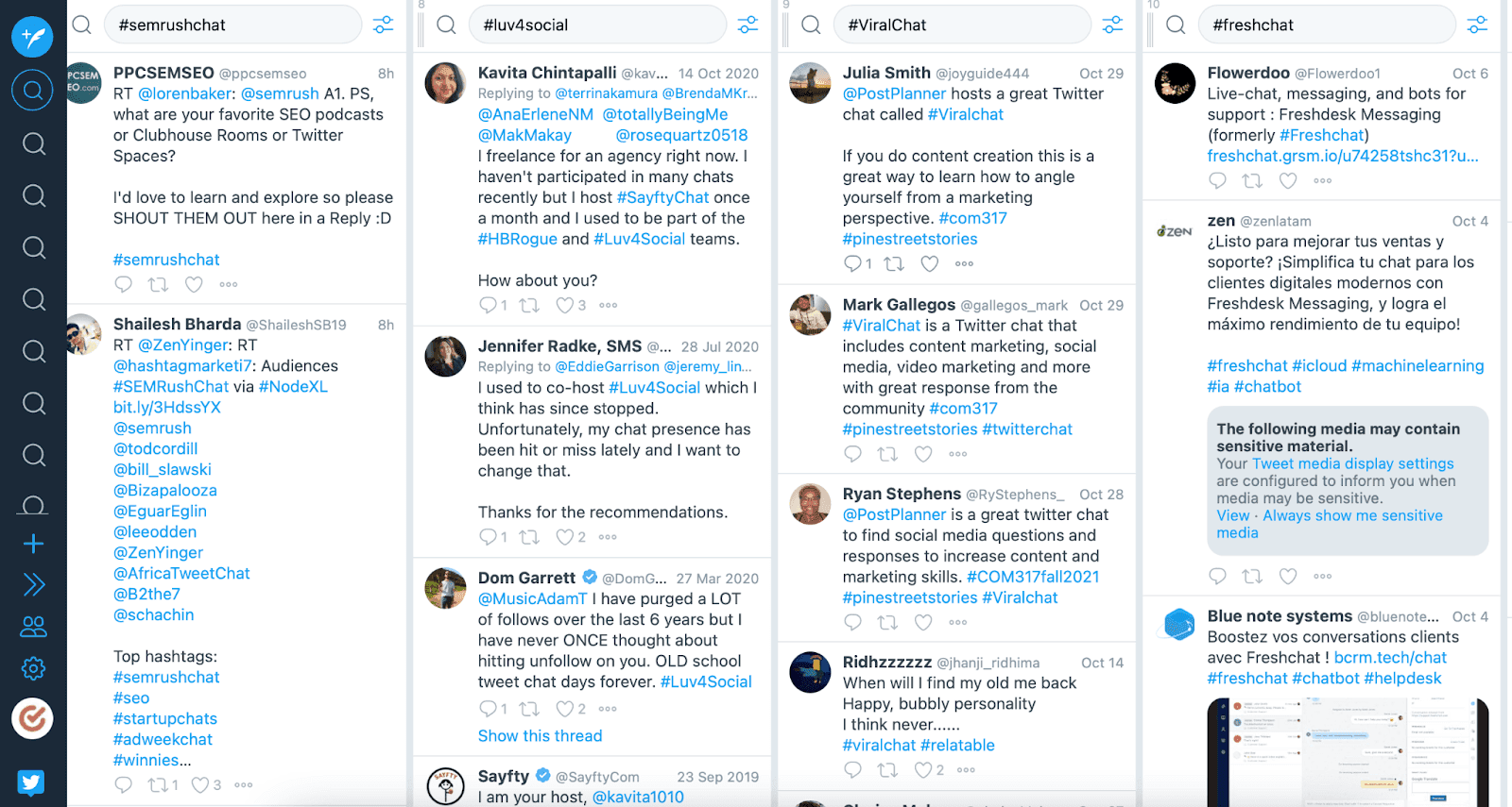 TweetDeck listening tool