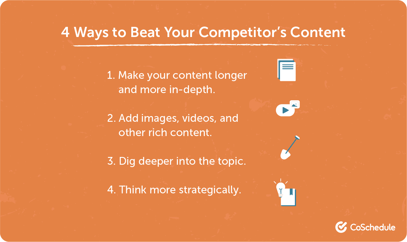 4 ways to beat your competitor's content