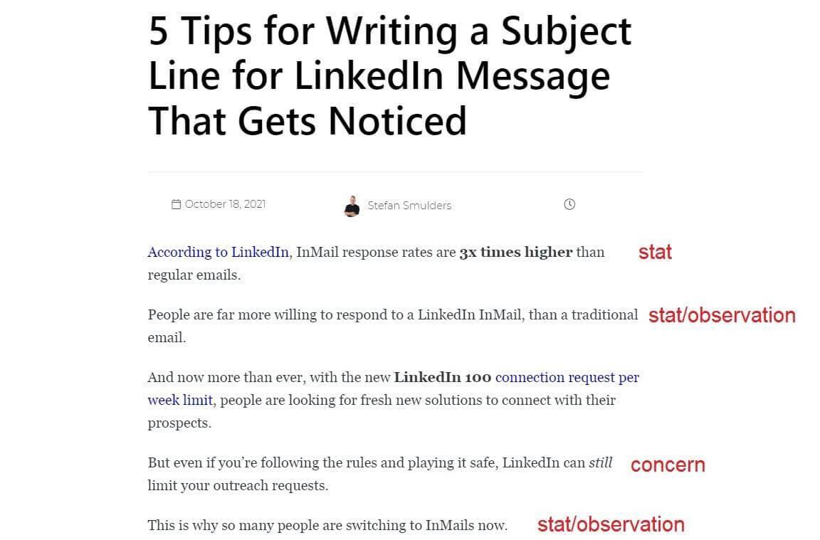 How to write a subject line on LinkedIn