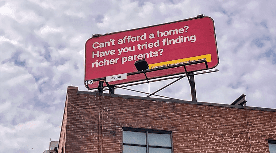 Canada housing used this satirical ad to bring attention to their cause