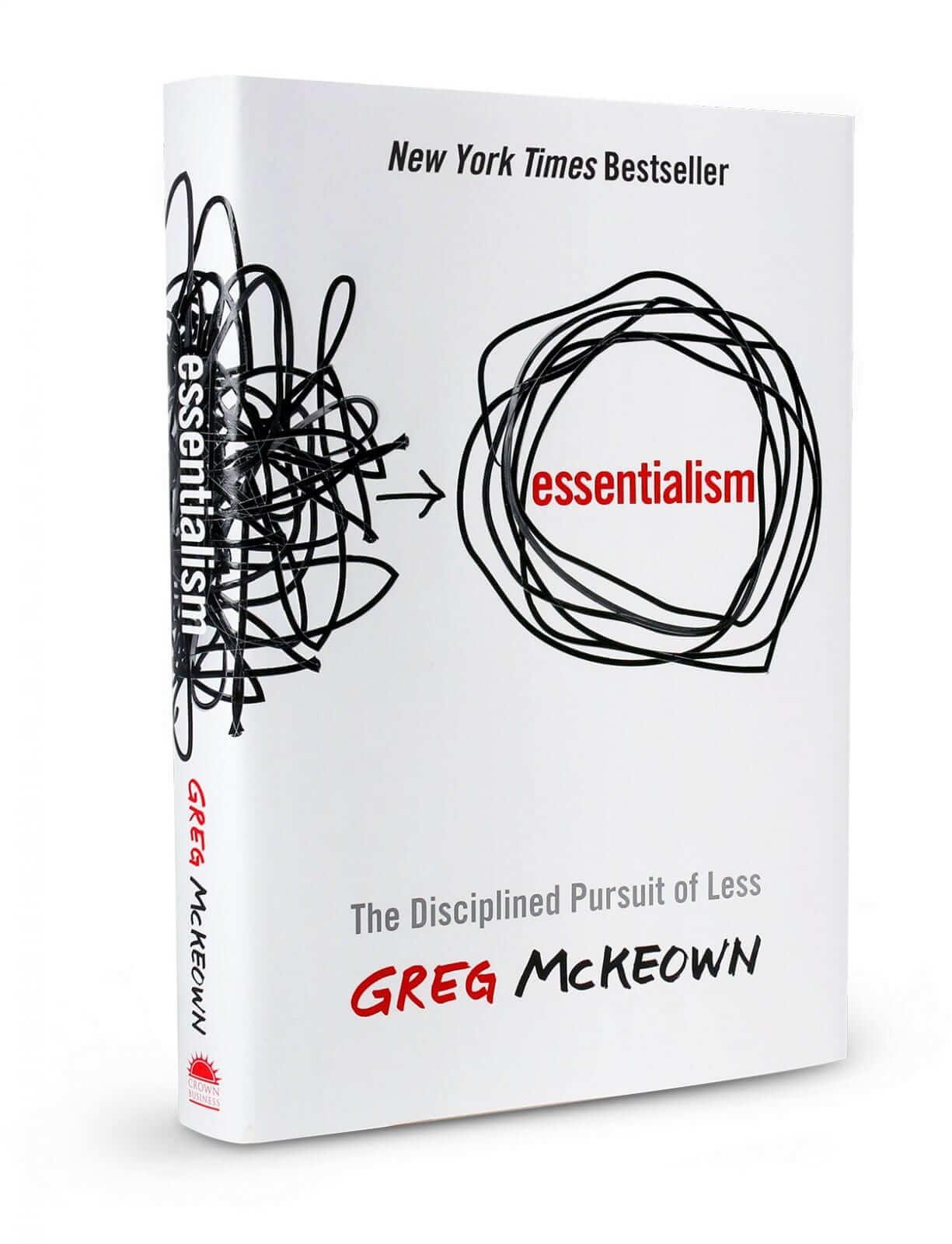 book cover of Greg McKeown's "Essentialism"