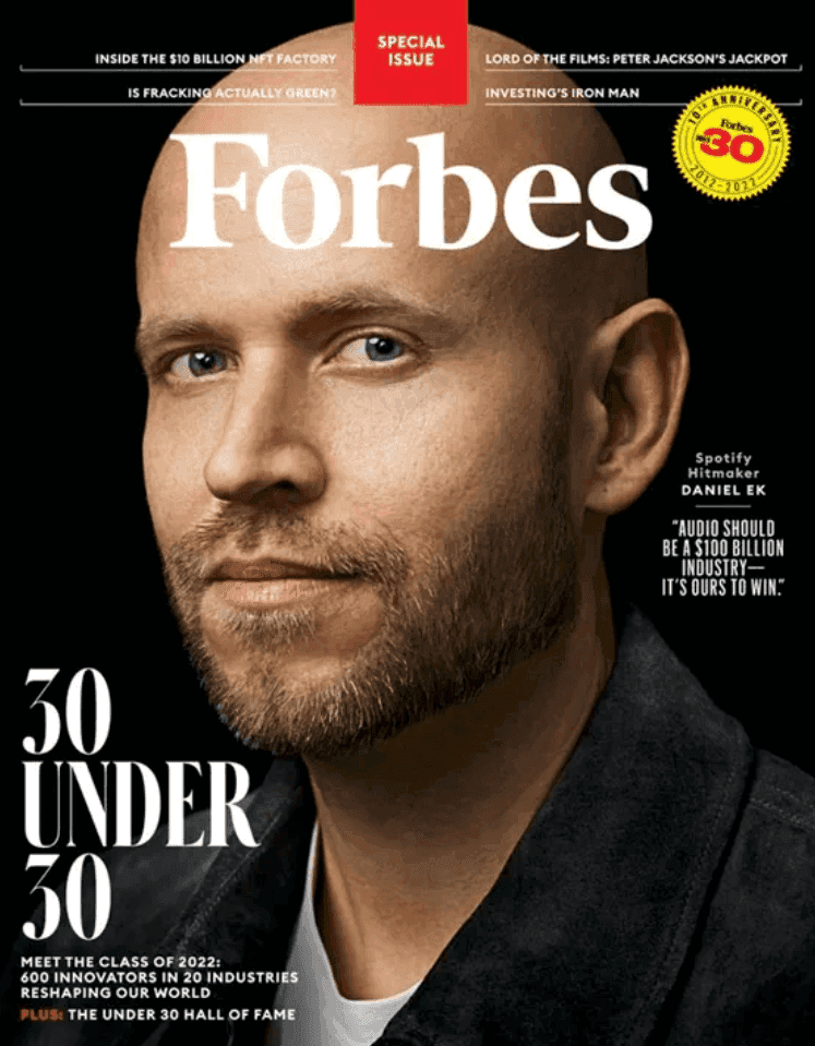 Eye-catching magazine cover example by Forbes
