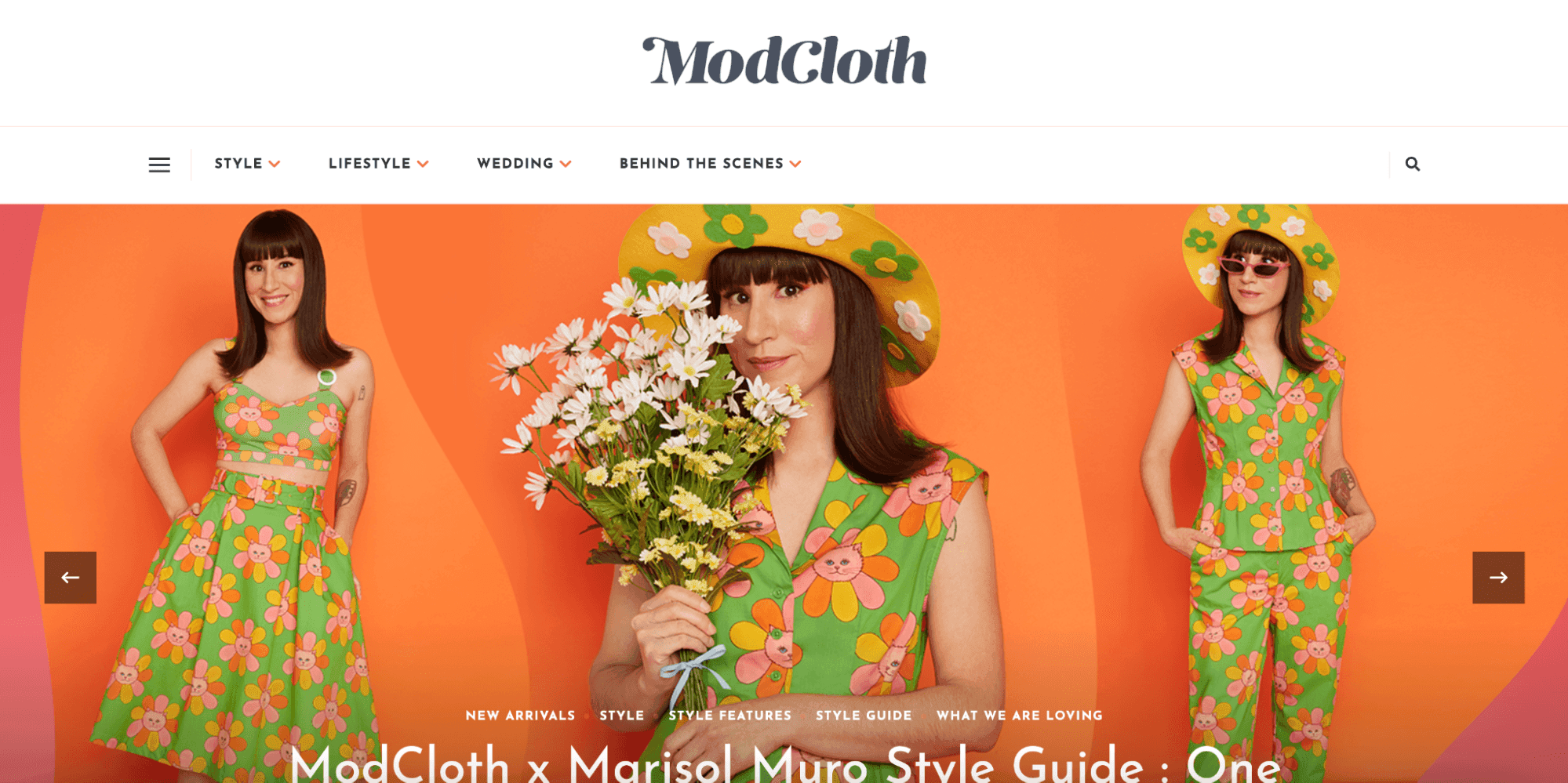 ModCloth blog homepage