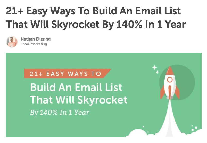 screenshot from coschedule blog - 21+ easy ways to build an email list that will skyrocket by 140% in 1 year