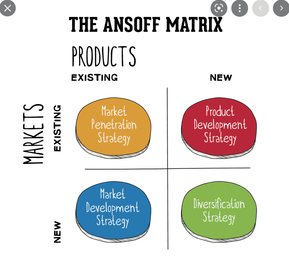Image of the ANSOFF Matrix model