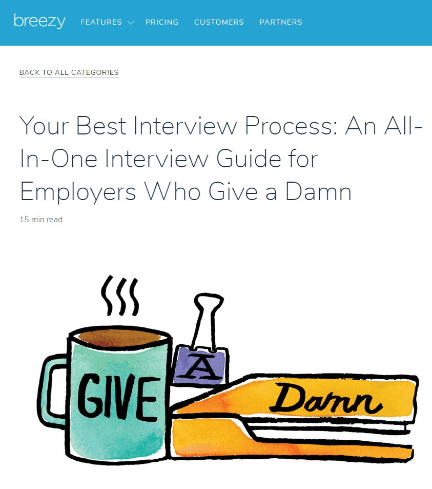 Blog post from Breezy about the best interview process
