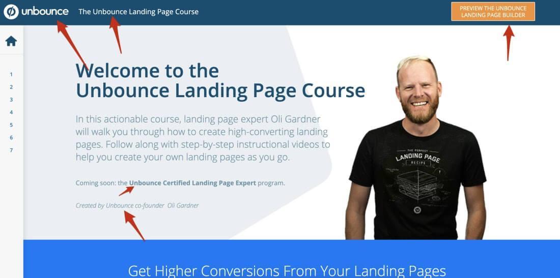 The landing page course for Unbounce