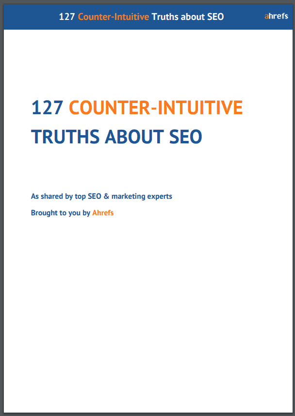 127 Counter-Intuitive Truths About SEO E-Book cover