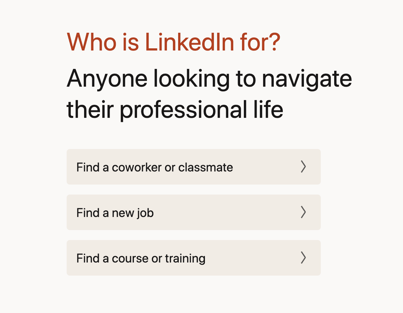 Who is LinkedIn for?