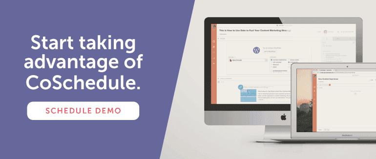 Sign up for a Team Pro demo with CoSchedule