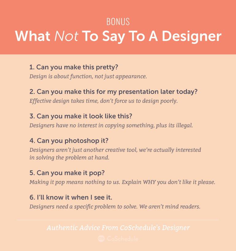 how to work with designers