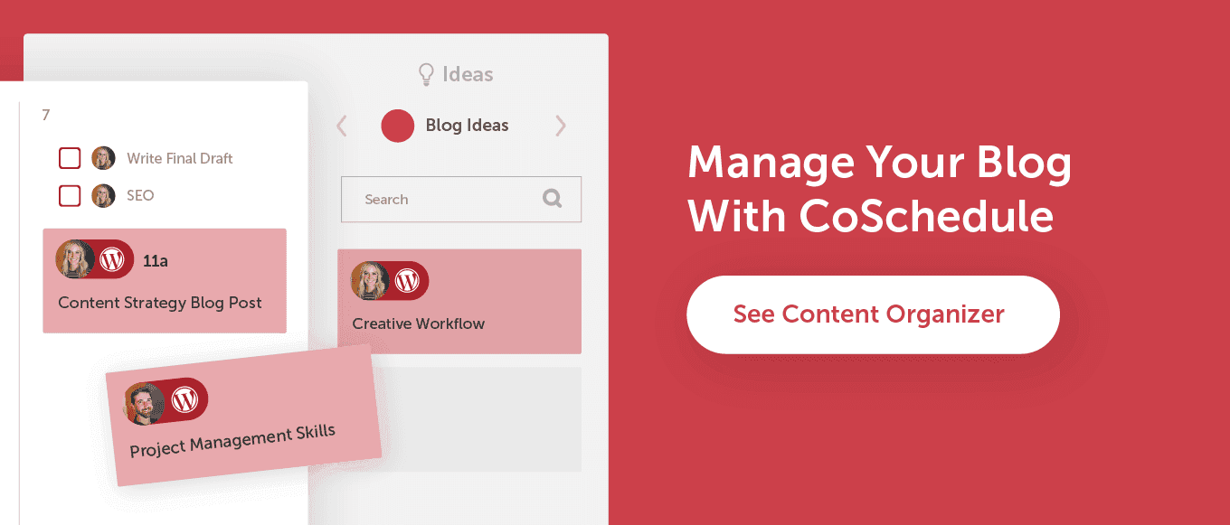 Manage your blog with CoSchedule