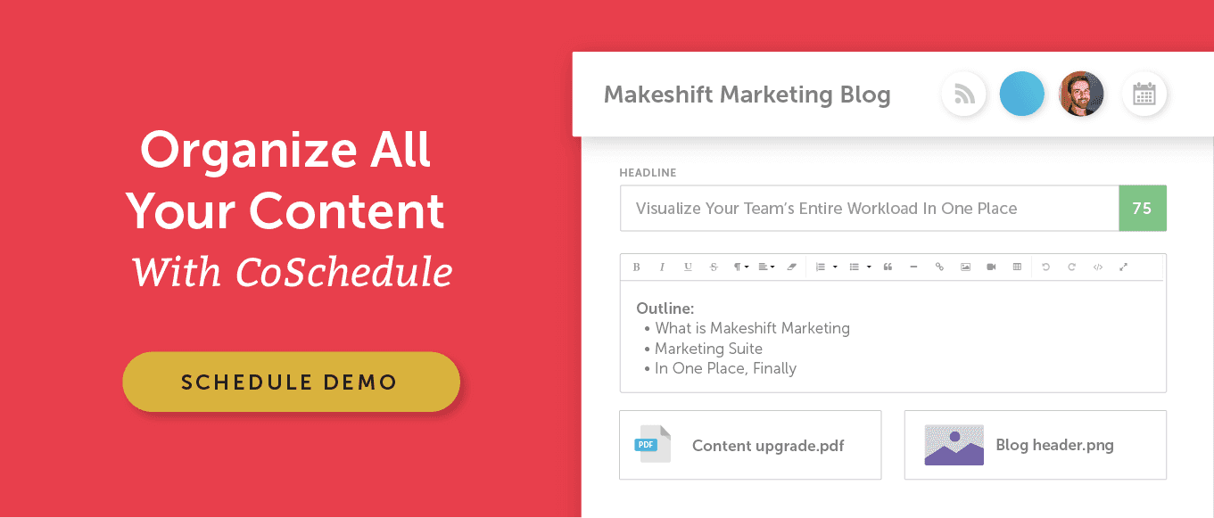 Organize all your content with CoSchedule