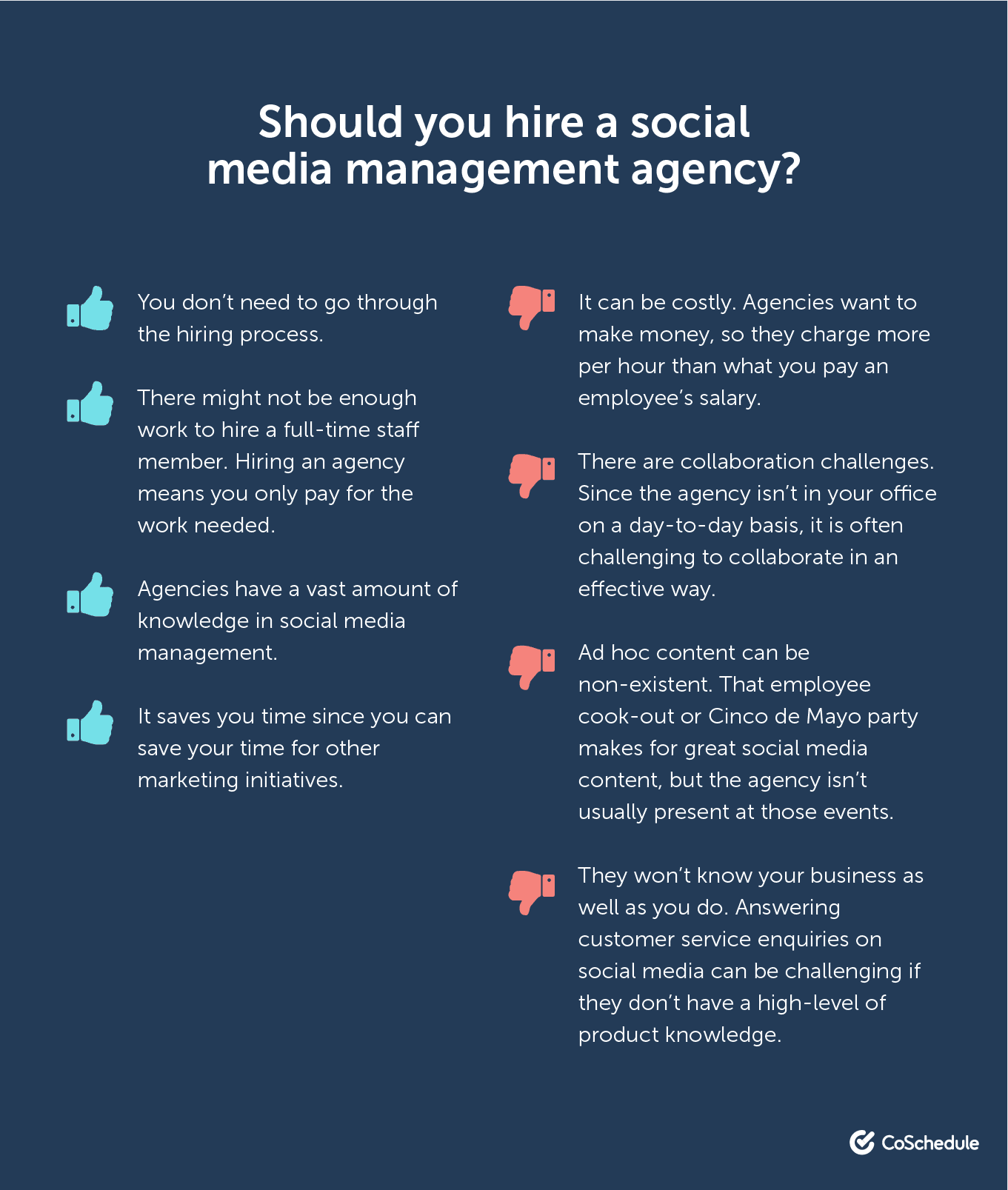 Pros and cons of hiring a social media manager
