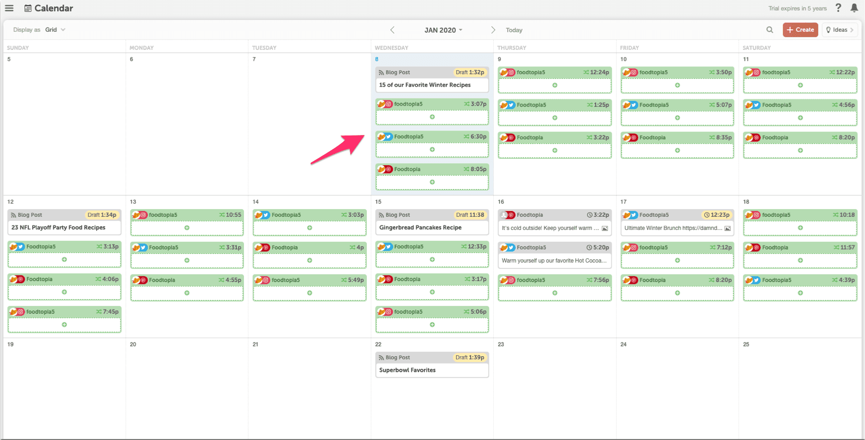Example of Requeue messages on your Calendar.