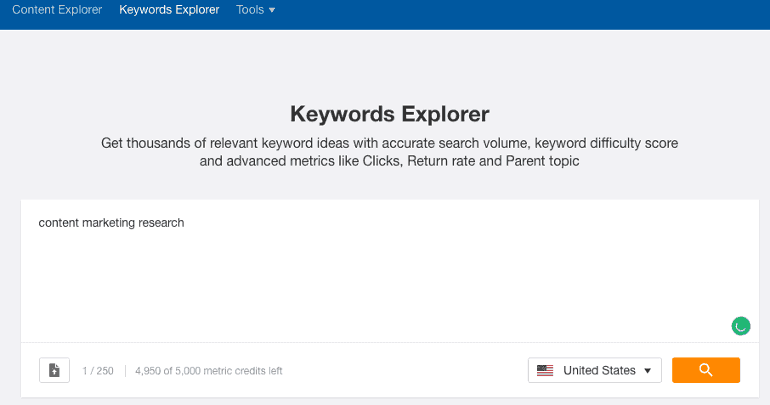 Ahrefs Keyword Explorer In Action